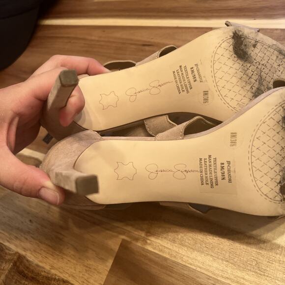 Jessica Simpson tan strappy chandri heels - size 8 - Picture 7 of 10